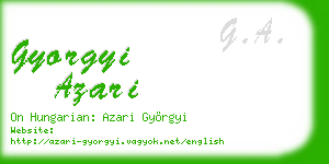 gyorgyi azari business card