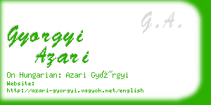 gyorgyi azari business card